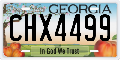GA license plate CHX4499