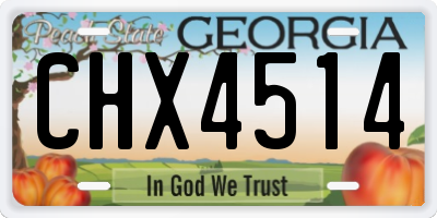 GA license plate CHX4514
