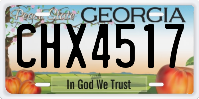 GA license plate CHX4517