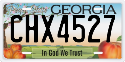 GA license plate CHX4527