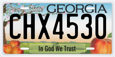 GA license plate CHX4530