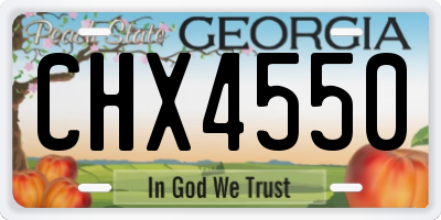 GA license plate CHX4550