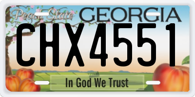 GA license plate CHX4551