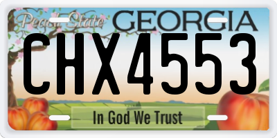 GA license plate CHX4553