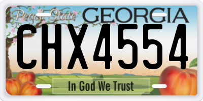 GA license plate CHX4554