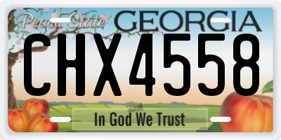 GA license plate CHX4558