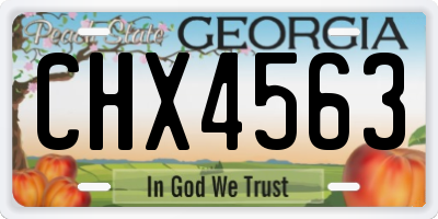 GA license plate CHX4563