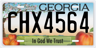 GA license plate CHX4564