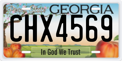 GA license plate CHX4569