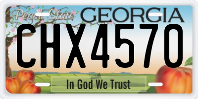 GA license plate CHX4570