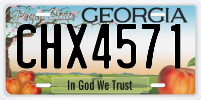 GA license plate CHX4571