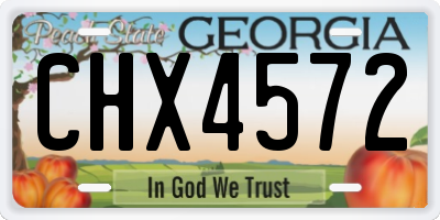 GA license plate CHX4572