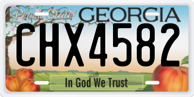 GA license plate CHX4582