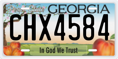 GA license plate CHX4584