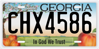 GA license plate CHX4586