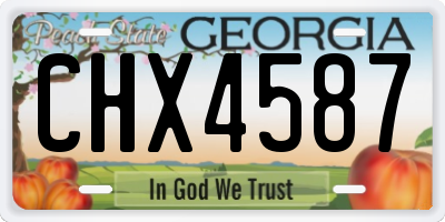 GA license plate CHX4587