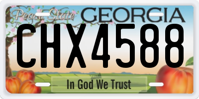 GA license plate CHX4588