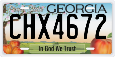 GA license plate CHX4672