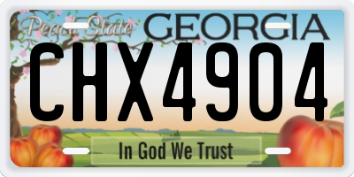 GA license plate CHX4904