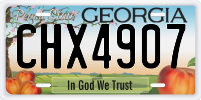 GA license plate CHX4907