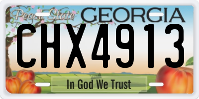 GA license plate CHX4913