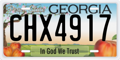 GA license plate CHX4917