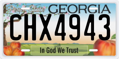 GA license plate CHX4943