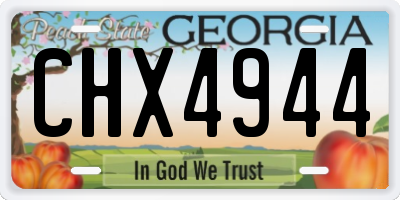 GA license plate CHX4944
