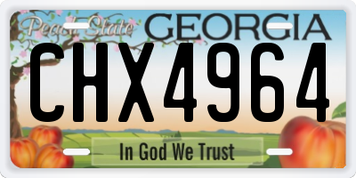 GA license plate CHX4964