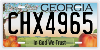 GA license plate CHX4965