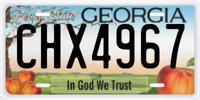 GA license plate CHX4967