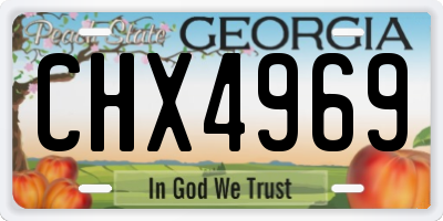 GA license plate CHX4969