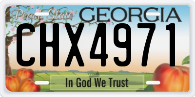 GA license plate CHX4971