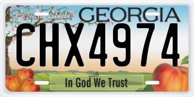 GA license plate CHX4974