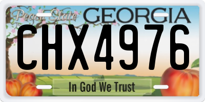 GA license plate CHX4976