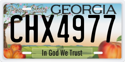 GA license plate CHX4977