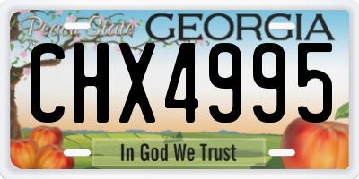 GA license plate CHX4995
