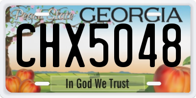 GA license plate CHX5048