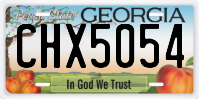 GA license plate CHX5054