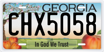 GA license plate CHX5058