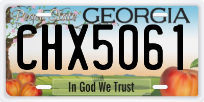 GA license plate CHX5061