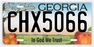 GA license plate CHX5066