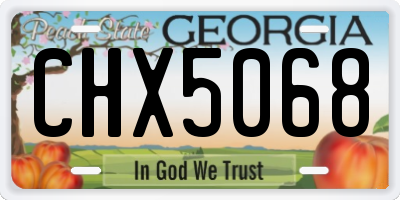 GA license plate CHX5068