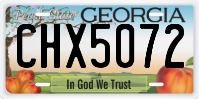 GA license plate CHX5072