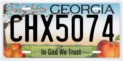 GA license plate CHX5074