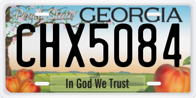 GA license plate CHX5084