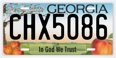 GA license plate CHX5086