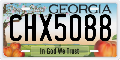 GA license plate CHX5088