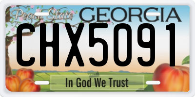 GA license plate CHX5091