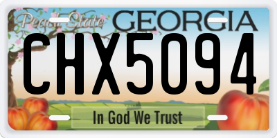 GA license plate CHX5094